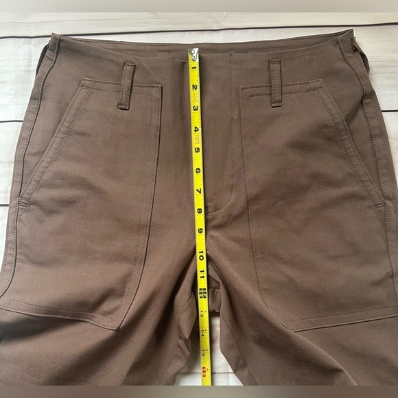 Everlane Bi-Stretch Utility Pants Womens 6 Ankle Crop Cocoa Brown High Rise - Picture 7 of 12